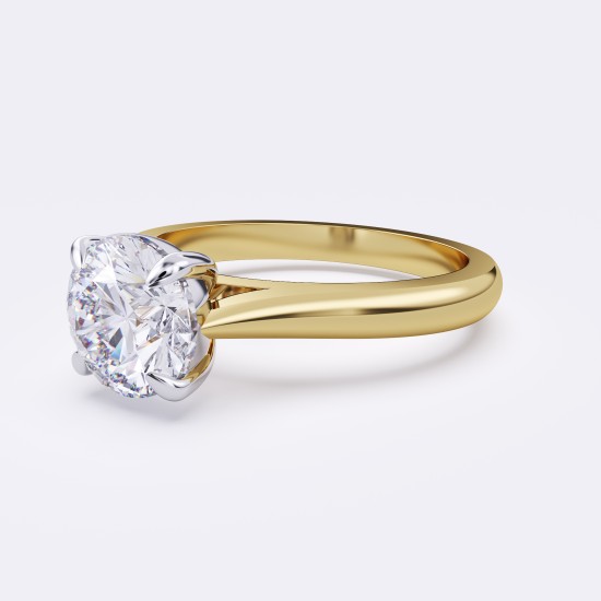 ROUND BAND CLASSIC FOUR CLAW ROUND SOLITAIRE