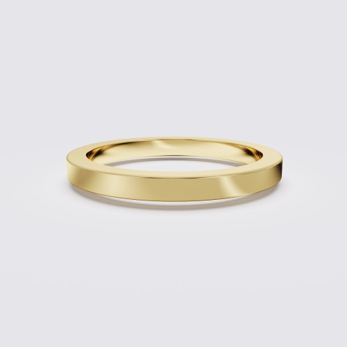 MODERN FLAT WEDDING BAND 2.0MM