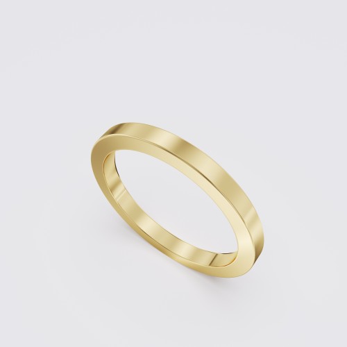 MODERN FLAT WEDDING BAND 2.0MM