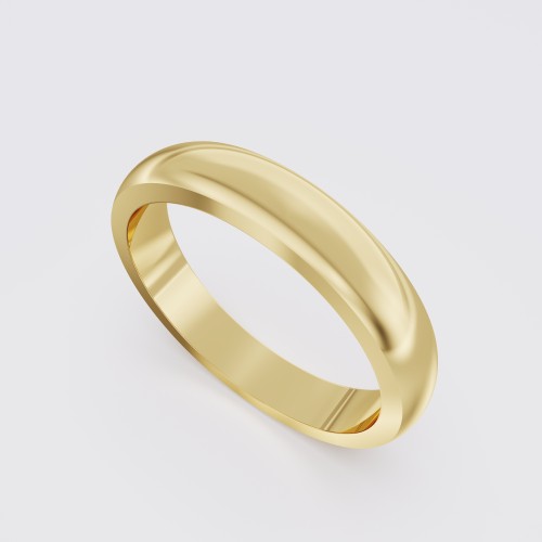 MODERN HALF ROUND WEDDING BAND 4.0MM