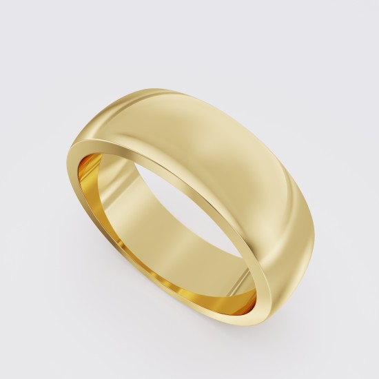 MODERN HALF ROUND WEDDING BAND 7.0MM