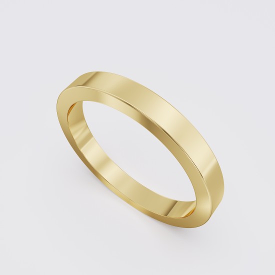 MODERN FLAT WEDDING BAND 3.0MM