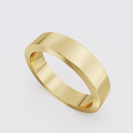 MODERN FLAT WEDDING BAND 5.0MM