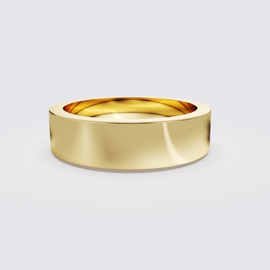 MODERN FLAT WEDDING BAND 6.0MM