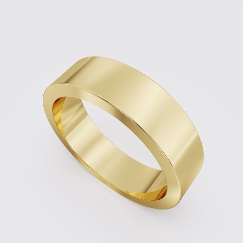 MODERN FLAT WEDDING BAND 6.0MM