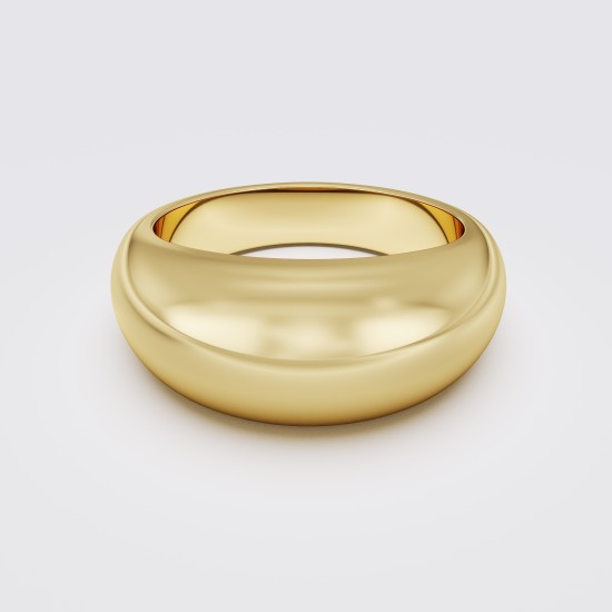 MODERN WIDE DOME RING