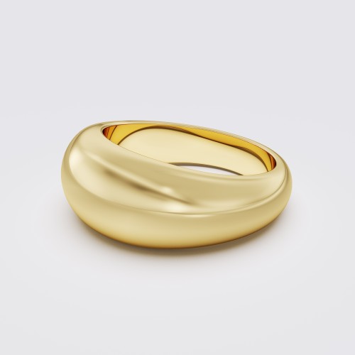 MODERN WIDE DOME RING