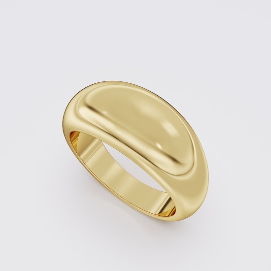 MODERN WIDE DOME RING