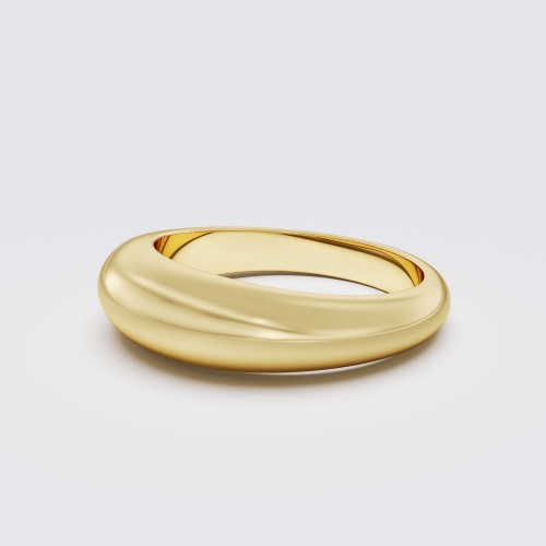 MODERN NARROW DOME RING