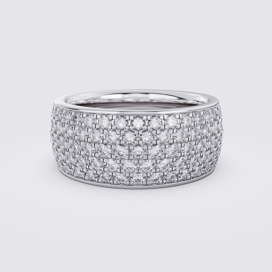 MODERN WIDE FULL PAVE DIAMOND BAND