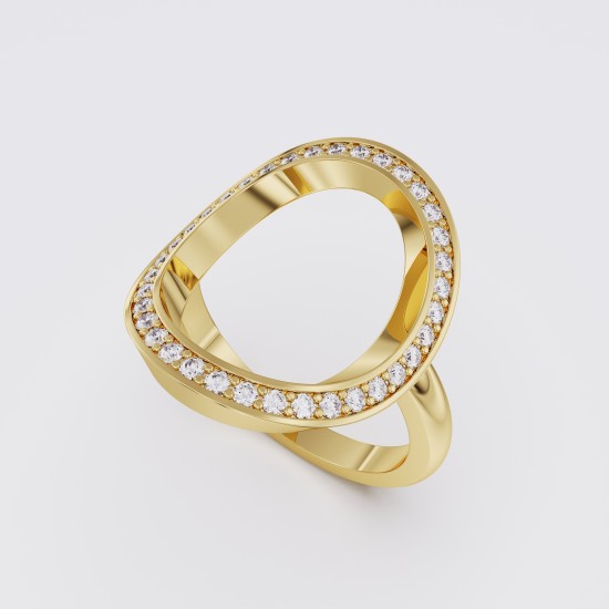 MODERN OPEN ROUND DIAMOND RING