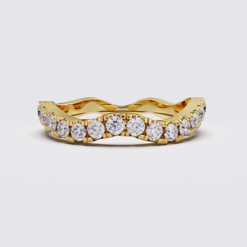 MODERN WAVE DIAMOND ETERNITY BAND 0.34ct