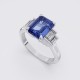 MODERN EMERALD CUT FIVE STONE RING