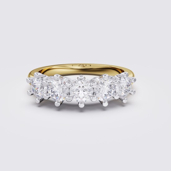 CLASSIC DIAMOND FIVE STONE 0.85CT