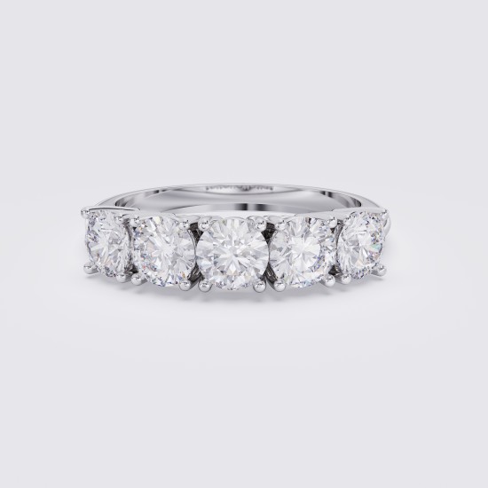 CLASSIC FIVE STONE BAND 1.00CT