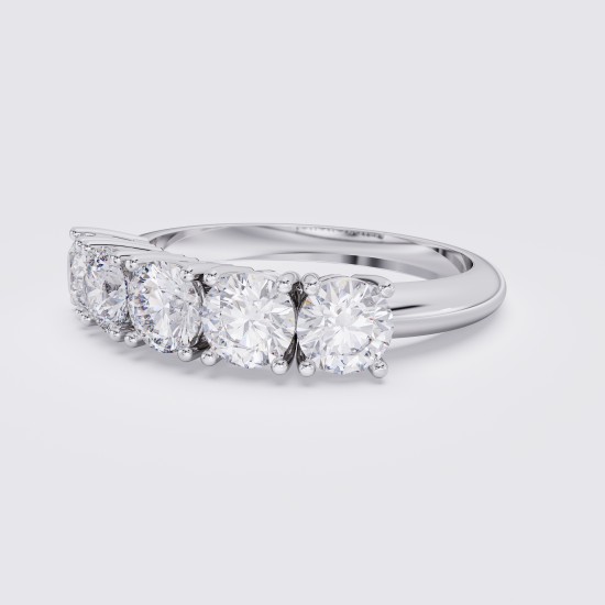 CLASSIC FIVE STONE BAND 1.00CT