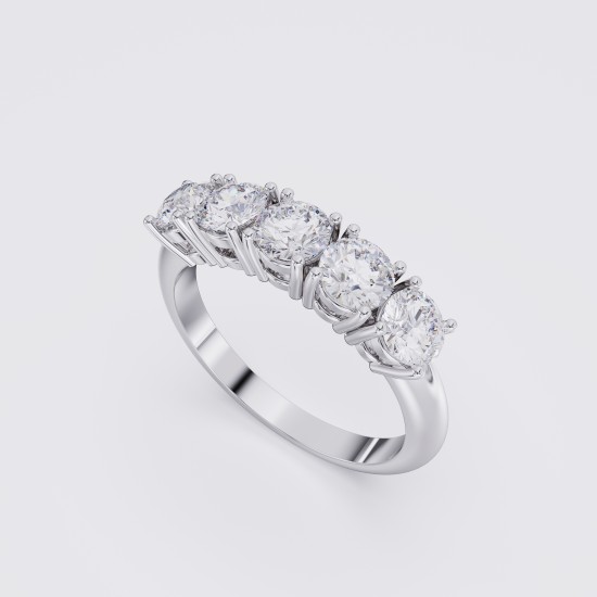 CLASSIC FIVE STONE BAND 1.00CT