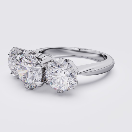 CLASSIC DIAMOND THREE STONE 2.20CT