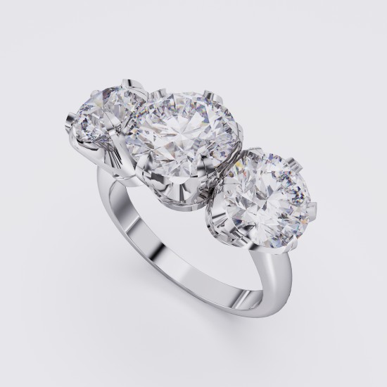 CLASSIC DIAMOND THREE STONE 3.50CT