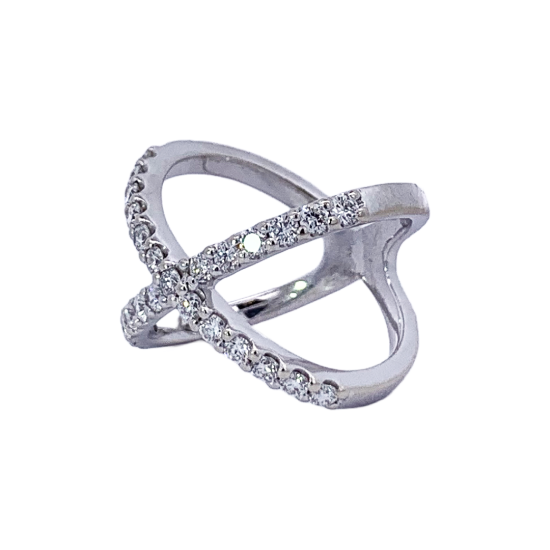 MODERN CROSSOVER DIAMOND RING