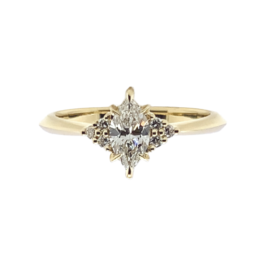 MODERN MARQUISE SOLITAIRE WITH CLUSTER