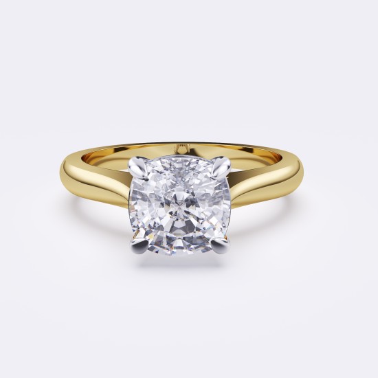 ROUND BAND CLASSIC CUSHION SOLITAIRE