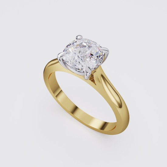 ROUND BAND CLASSIC CUSHION SOLITAIRE