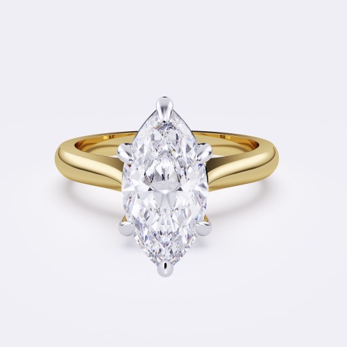 ROUND BAND CLASSIC MARQUISE SOLITAIRE