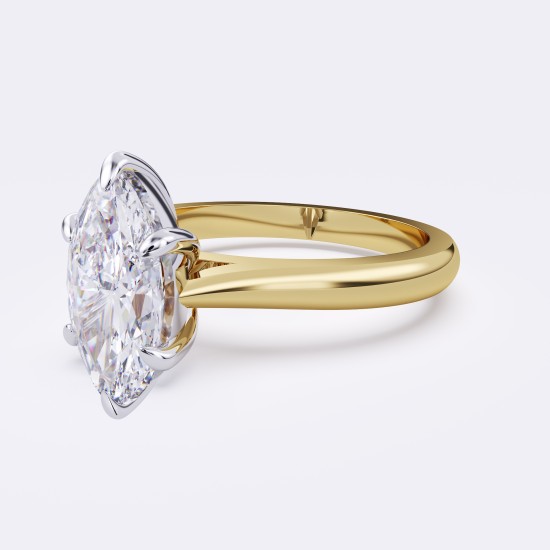 ROUND BAND CLASSIC MARQUISE SOLITAIRE