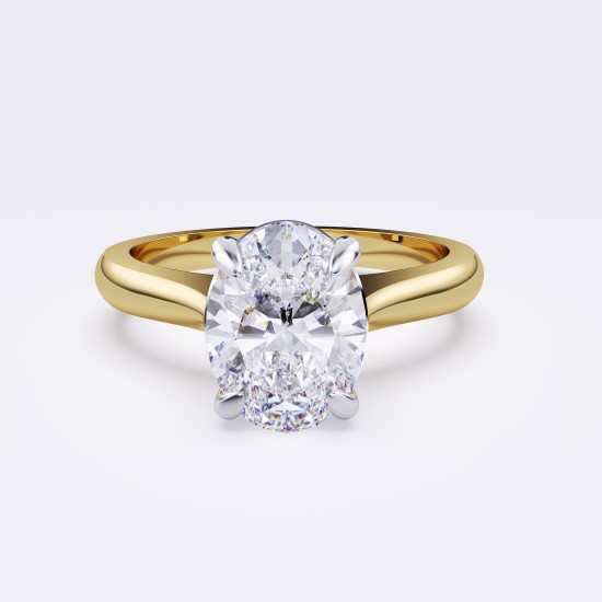 ROUND BAND CLASSIC OVAL SOLITAIRE