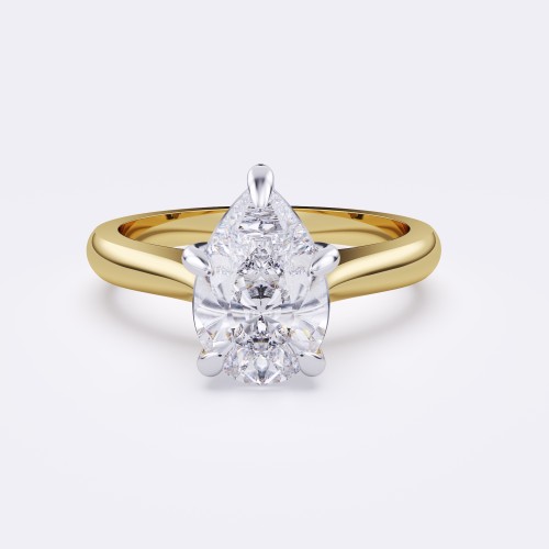 ROUND BAND CLASSIC PEAR SOLITAIRE