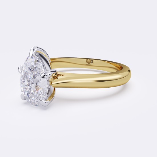 ROUND BAND CLASSIC PEAR SOLITAIRE