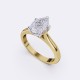 ROUND BAND CLASSIC PEAR SOLITAIRE