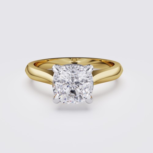 KNIFE-EDGE CLASSIC CUSHION SOLITAIRE