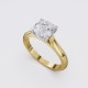 KNIFE-EDGE CLASSIC CUSHION SOLITAIRE