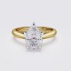 KNIFE-EDGE CLASSIC PEAR SOLITAIRE