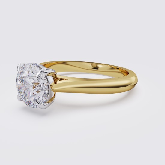 KNIFE-EDGE CLASSIC FOUR CLAW ROUND SOLITAIRE