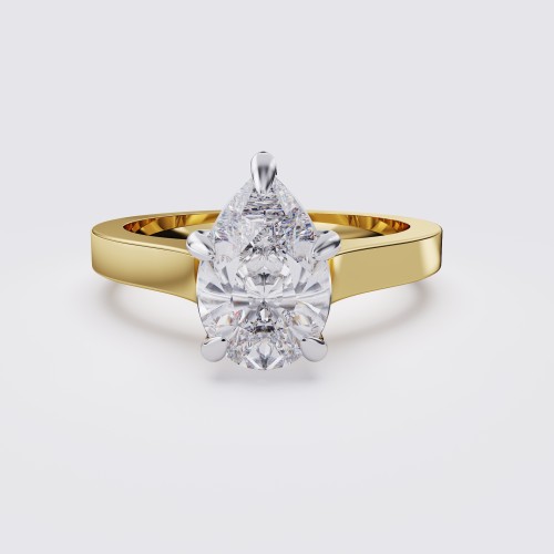 SQUARE-EDGE CLASSIC PEAR SOLITAIRE