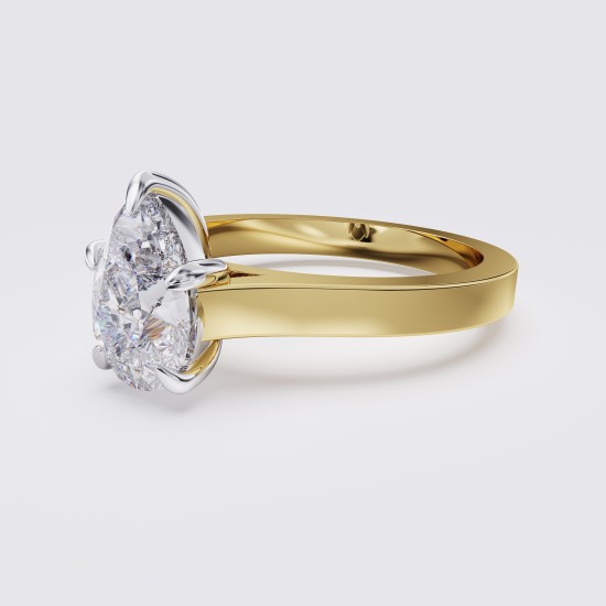 SQUARE-EDGE CLASSIC PEAR SOLITAIRE