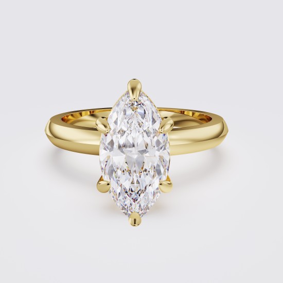 KNIFE-EDGE MODERN MARQUISE SOLITAIRE