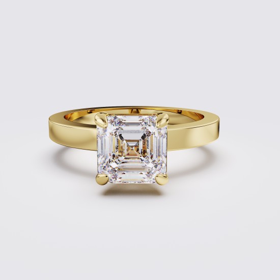 SQUARE EDGE MODERN ASSCHER SOLITAIRE