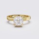 SQUARE EDGE MODERN CUSHION SOLITAIRE