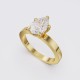 SQUARE EDGE MODERN PEAR SOLITAIRE