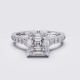 DIAMOND BAND ASSCHER SOLITAIRE