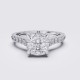 DIAMOND BAND CUSHION SOLITAIRE