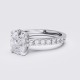 DIAMOND BAND OVAL SOLITAIRE