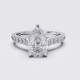 DIAMOND BAND PEAR SOLITAIRE