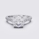 DIAMOND BAND FOUR CLAW ROUND SOLITAIRE