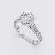 DIAMOND BAND SIX CLAW ROUND SOLITAIRE